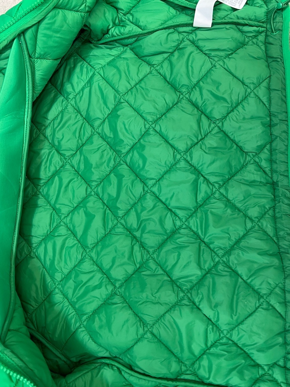 Zara Women’s Size M US Long Sleeves Hooded Quilted Short Jacket Green - Picture 9 of 16